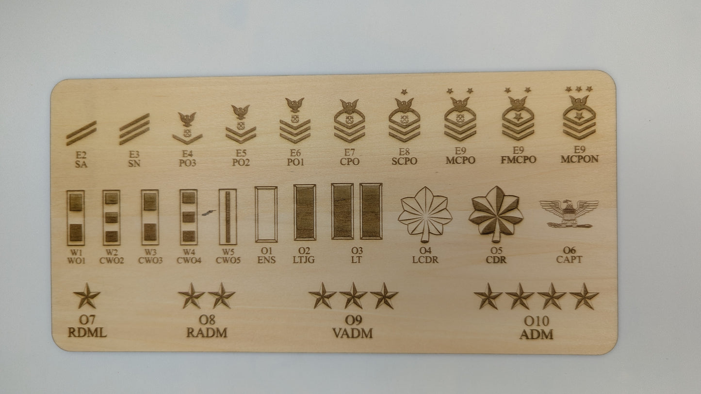 US Navy Service Member 21 Gun Solute Memorial - Standing Plaque