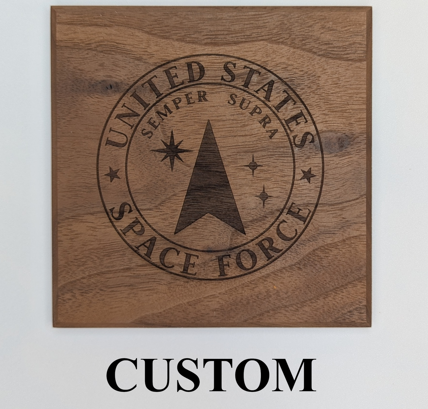 US Space Force Service Member 21 Gun Solute Memorial - Standing Plaque