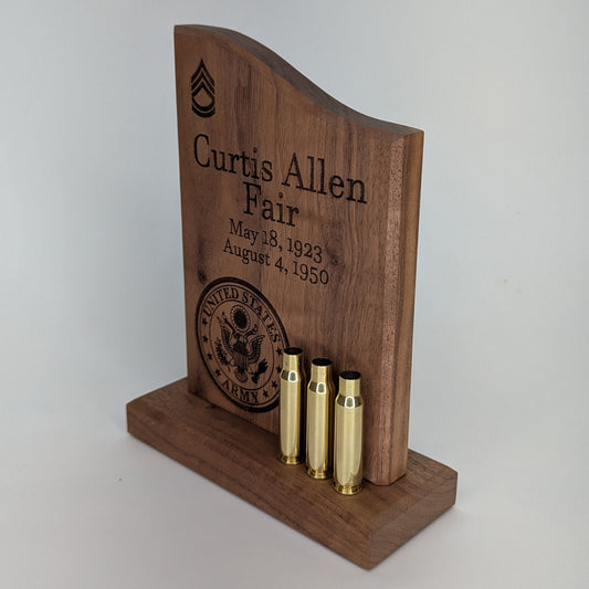 US Navy Service Member 21 Gun Solute Memorial - Standing Plaque